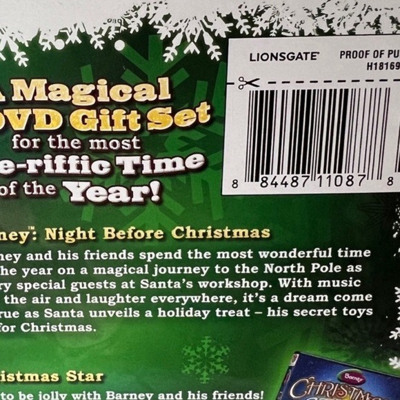 Barney Purple Dinosaur Holiday Favorites 3 DVD Gift Set 2011 EUC Christmas Fun - Picture 5 of 10